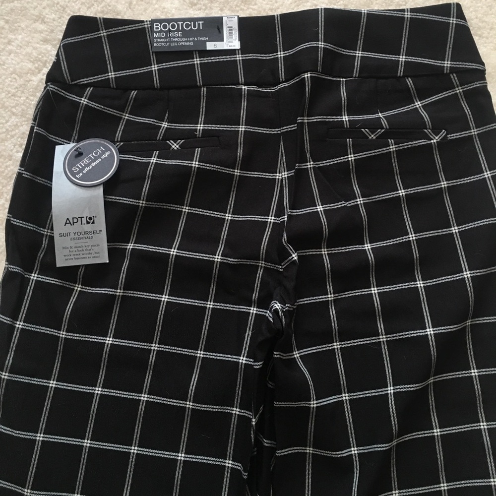 Black and white dress pants
